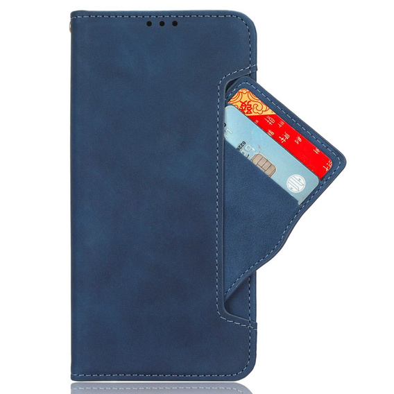 Откидной чехол для Oppo Reno 12FS / 12F, Card Slot, темно-синий