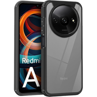 Чохол для Xiaomi Redmi A3, Fusion Hybrid, із захистом камери, прозорий / чорний