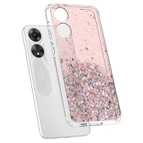 Чехол до Oppo A78 5G, Glittery, розовый