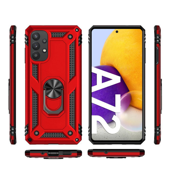 Броньований Чoхол до Samsung Galaxy A72 5G, Nox Case Ring, червоний