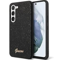 Чoхол GUESS до Galaxy S24+ Plus, Glitter Script Hardcase, чорний