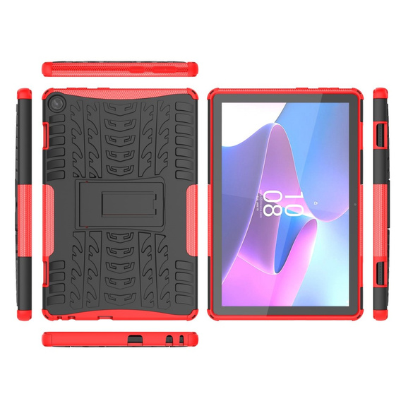 Чехол для Lenovo Tab M10 10.1 Gen 3, Tire Armor, чёрный / красный