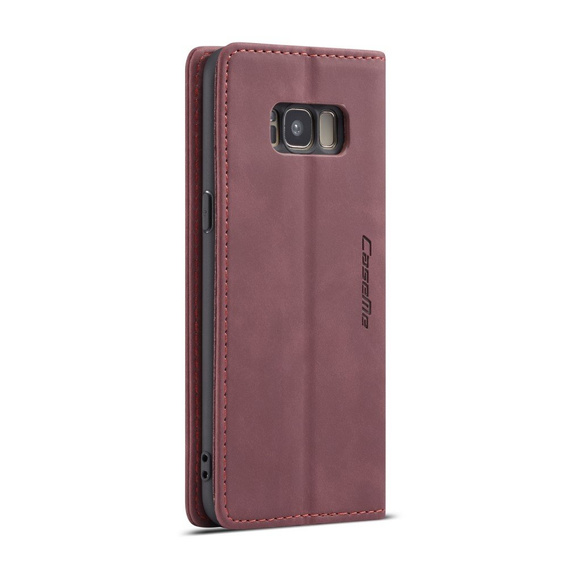 Чехол CASEME для Samsung Galaxy S8, Leather Wallet Case, бордовый