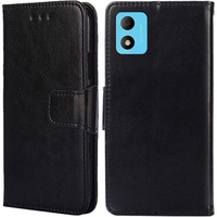 Откидной чехол для TCL 305i, PU Leather Wallet Case, чёрный