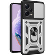 Чехол NOX Camera Slide Xiaomi Redmi 12, CamShield Slide, серебро