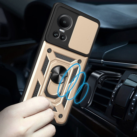 Чохол NOX Camera Slide Oppo Reno 10 / 10 Pro, CamShield Slide, золото