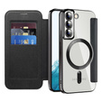 Откидной чехол для Samsung Galaxy S22 5G, RFID Wallet MagSafe CamShield, чёрный