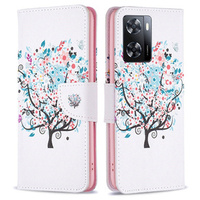 Чохол-книжка для OPPO A57 / A57s, Wallet, colorful tree, білий