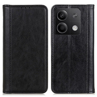 Чехол до Xiaomi Redmi Note 13 5G, Wallet Litchi Leather, чёрный