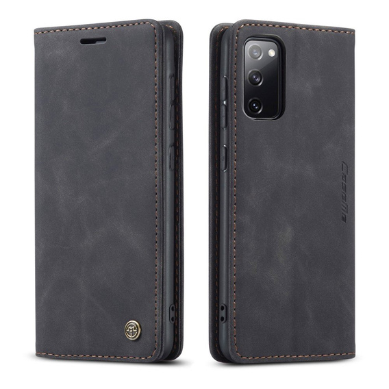 Чехол CASEME для Samsung Galaxy S20 FE, Leather Wallet Case, чёрный