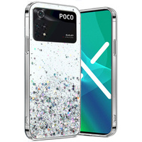 Чoхол до Xiaomi Poco M4 Pro 4G, Glittery, сріблястий