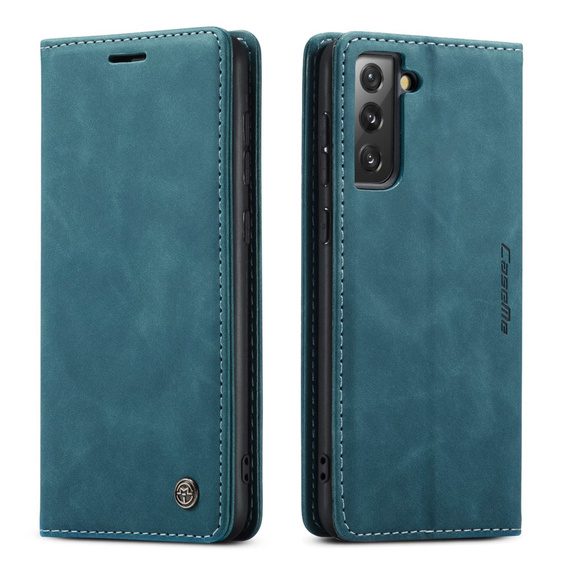 Чехол CASEME для Samsung Galaxy S21 FE, Leather Wallet Case, зелёный