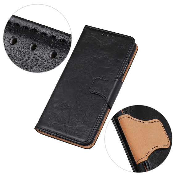 Откидной чехол для OnePlus Nord 2 5G, Split Leather Wallet, чёрный