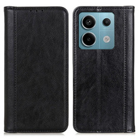 Чехол до Xiaomi Redmi Note 13 Pro 5G, Wallet Litchi Leather, чёрный