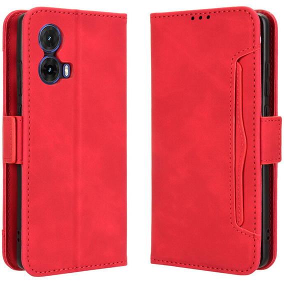 Откидной чехол для Motorola Moto G85, Card Slot, красный