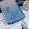 Чехол для Samsung Galaxy S20 FE, Glitter Flower, синий