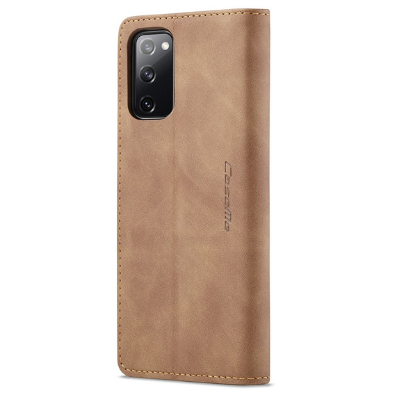 Чехол CASEME для Samsung Galaxy S20 FE, Leather Wallet Case, коричневый