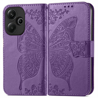 Чохол-книжка для Xiaomi Poco F6, Butterfly, фіолетовий