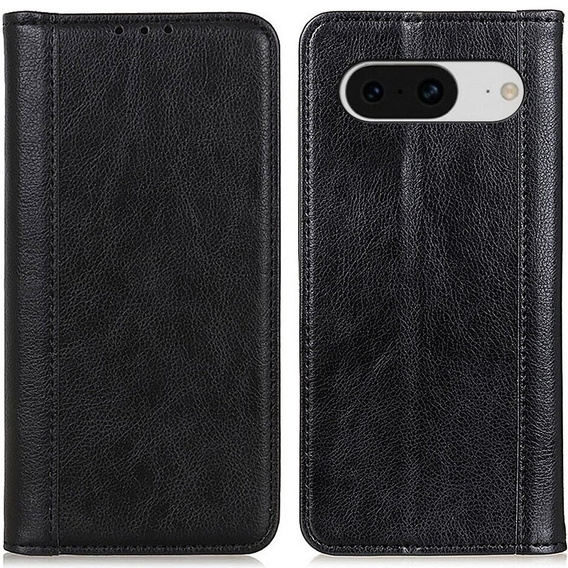 Чoхол до Google Pixel 8, Wallet Litchi Leather, чорний