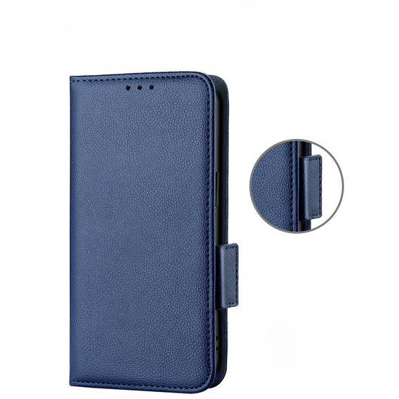 Чохол-книжка для Nokia X30 5G, Wallet Litchi Magnet Case, темно-синій 