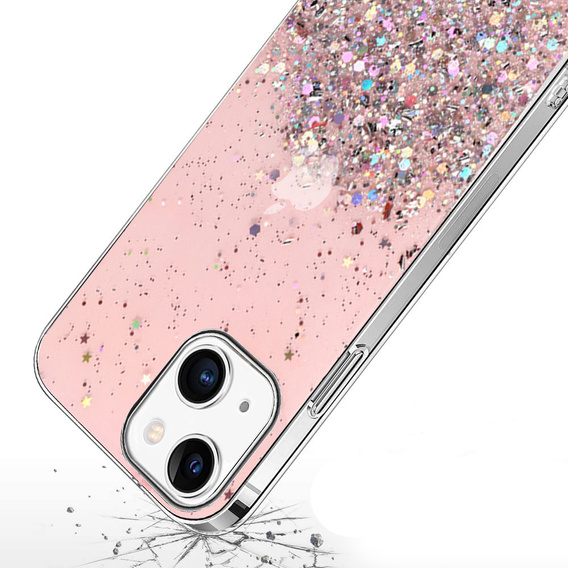 Чехол до iPhone 13, Glittery, розовый