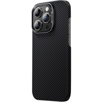 Чехол BENKS Kevlar для iPhone 15 Pro Max, для MagSafe, Carbon Fiber, чёрный