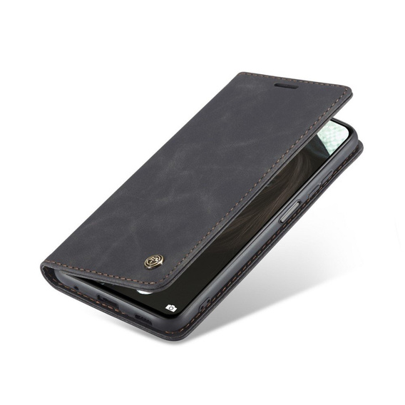 Чехол CASEME для Xiaomi Redmi Note 10 Pro, Leather Wallet Case, чёрный