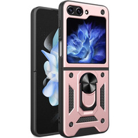 Бронированный Чехол до Samsung Galaxy Z Flip5 5G, Nox Case Ring, розовый rose gold