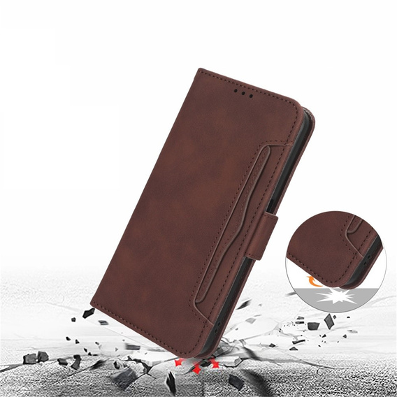 Откидной чехол для Honor Magic 5 Pro 5G, Card Slot, коричневый