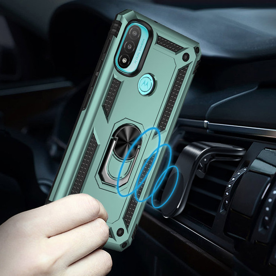 Броньований Чoхол до Motorola Moto E20/E30/E40, Nox Case Ring, зелений