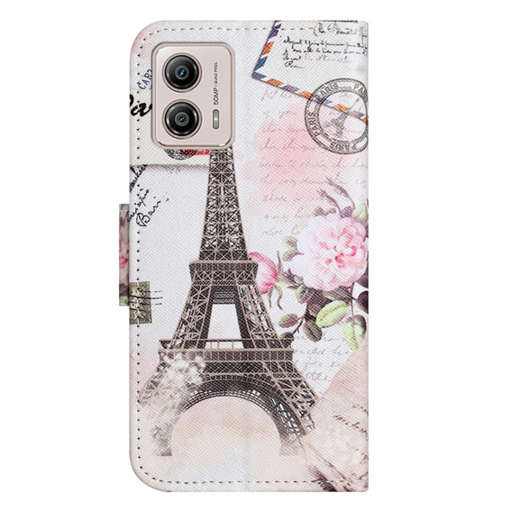 Чохол-книжка для Motorola Moto G73 5G, Wallet, Eiffel Tower, білий