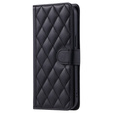 чехол-крышка для Samsung Galaxy S25+ Plus, Rhombus Crossbody Leather, чёрный