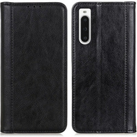 Чoхол до Sony Xperia 10 V, Wallet Litchi Leather, чорний