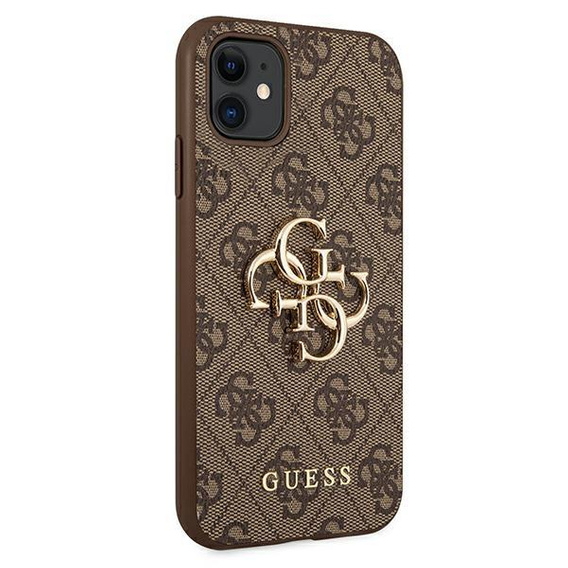 Чехол GUESS до iPhone 11, 4G Big Metal Logo, коричневый