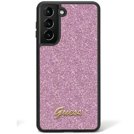 Чoхол GUESS до Galaxy S24 Ultra, Glitter Script Hardcase, фіолетовий