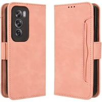 Откидной чехол для Oppo Reno 12 Pro, Card Slot, розовый