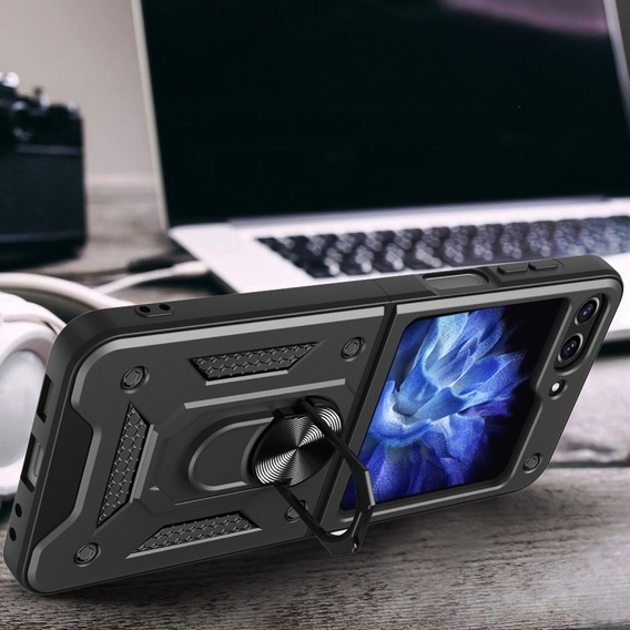 Бронированный Чехол до Samsung Galaxy Z Flip5 5G, Nox Case Ring, чёрный