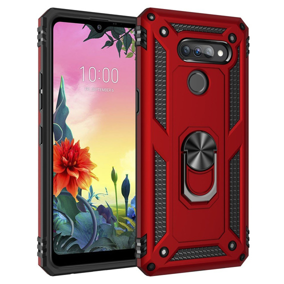 Бронированный Чехол до LG K50S, Nox Case Ring, красный