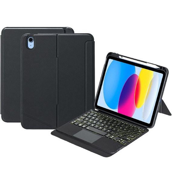 Чехол + клавиатура iPad 10.9 2022 10 GEN, keyboard Pen Slot, чёрный