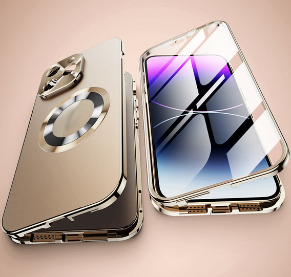Чохол для iPhone 12 Pro, Dual Glass, для Magsafe, золотий