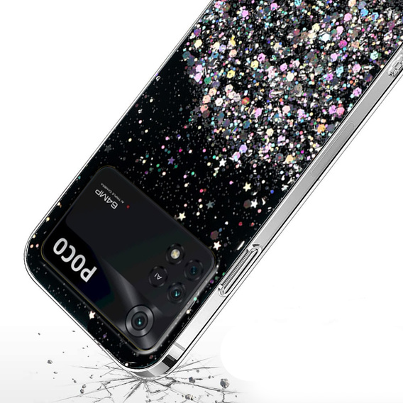 Чoхол до Xiaomi Poco M4 Pro 4G, Glittery, чорний