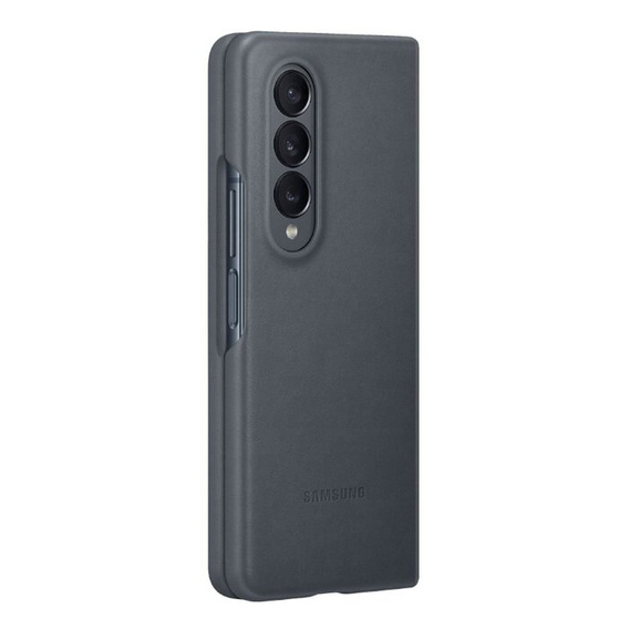 Оригінальний кейс для  Samsung  Galaxy Z Fold 4, Leather Flip Cover, grey green