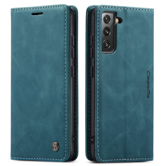 Чехол CASEME для Samsung Galaxy S22+ Plus 5G, Leather Wallet Case, зелёный