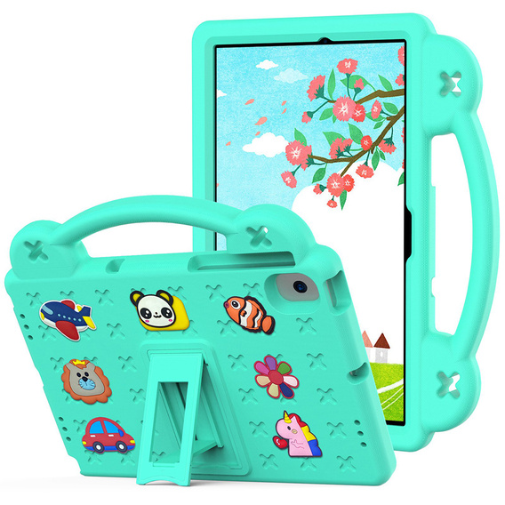 Дитячий чохол для планшета Samsung Tab A8 X200 / X205, Cute Patterns, з підставкою, зелений