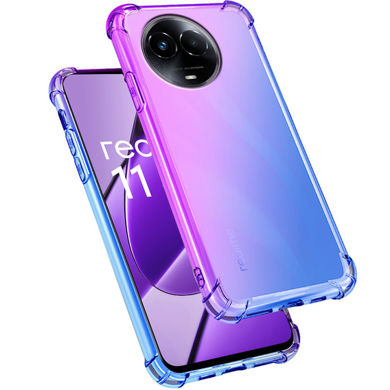 Чехол для Realme 11 5G, Gradient Dropproof, Фиолетовый / синий