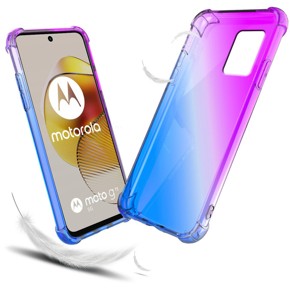 Чохол для Motorola Moto G73 5G, Gradient Dropproof, Фіолетовий / синій