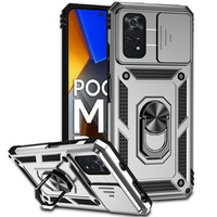 Чохол NOX Camera Slide Xiaomi Poco M4 Pro 4G, CamShield Slide, срібло