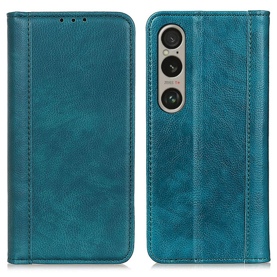 Флип-кейс для Sony Xperia 1 VI, Split Leather, зелёный