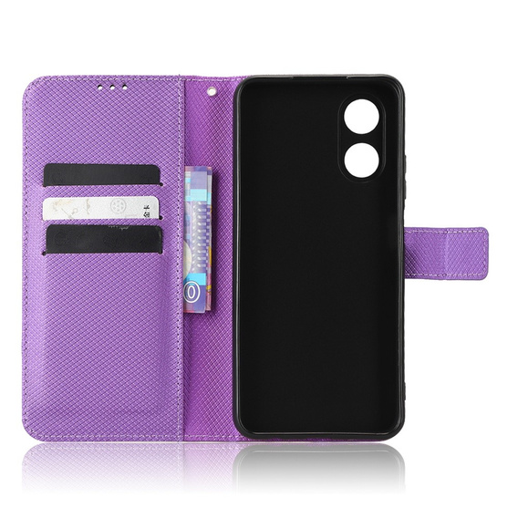 Откидной чехол для Oppo A17, Wallet Smart Magnet, фиолетовый