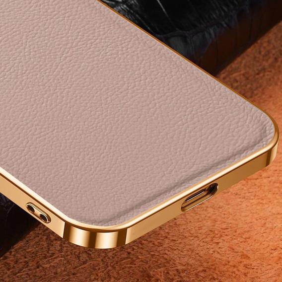 Чехол до Samsung Galaxy S22, Cowhide Leather, розовый